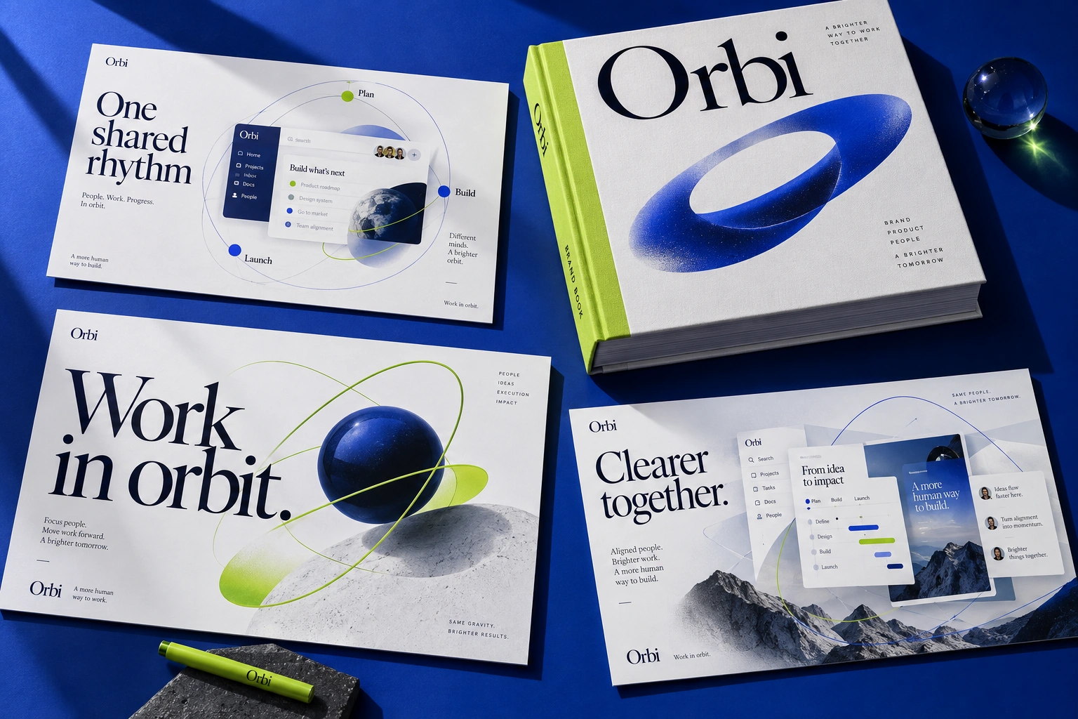 Orbi brand book and orbital workflow presentation slides